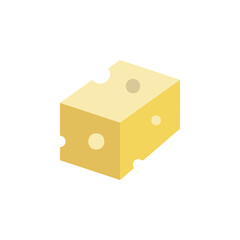 Cheese slice icon. Simple color vector elements of dairy product icons for ui and ux, website or mobile application