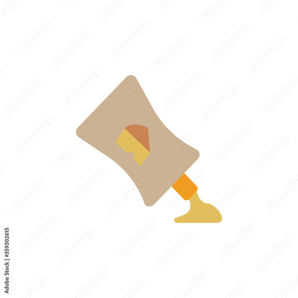 Poster cheese slice, paste icon. simple color vector elements of dairy product icons for ui and ux, website