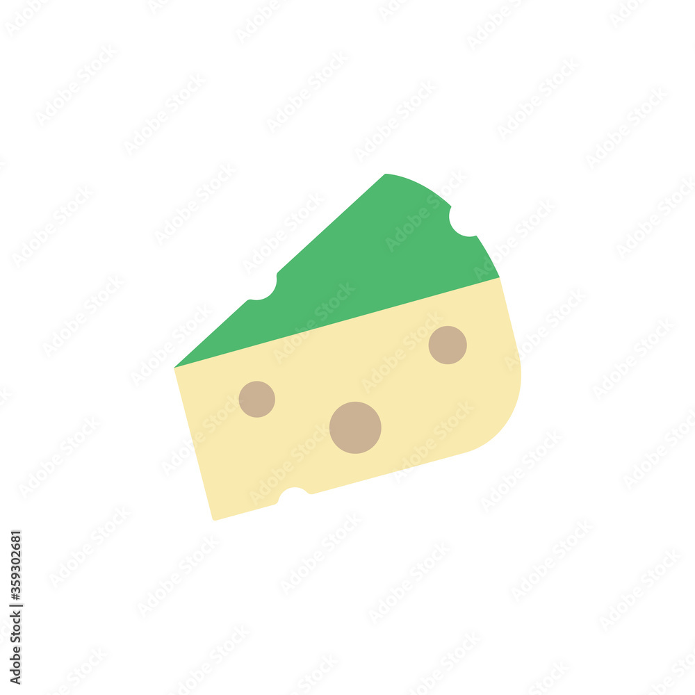 Aufkleber cheese slice, dorblu icon. simple color vector elements of dairy product icons for ui and ux, websit