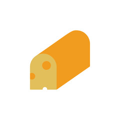 Cheese slice icon. Simple color vector elements of dairy product icons for ui and ux, website or mobile application