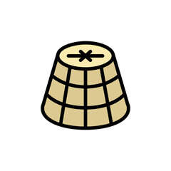 Cheese bottle icon. Simple color with outline vector elements of dairy product icons for ui and ux, website or mobile application