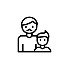 Dad, son icon. Simple line, outline vector elements of cultural activities icons for ui and ux, website or mobile application