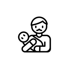 Dad, baby icon. Simple line, outline vector elements of cultural activities icons for ui and ux, website or mobile application