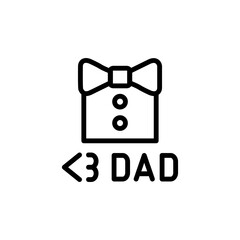 Love DAD, shirt icon. Simple line, outline vector elements of cultural activities icons for ui and ux, website or mobile application
