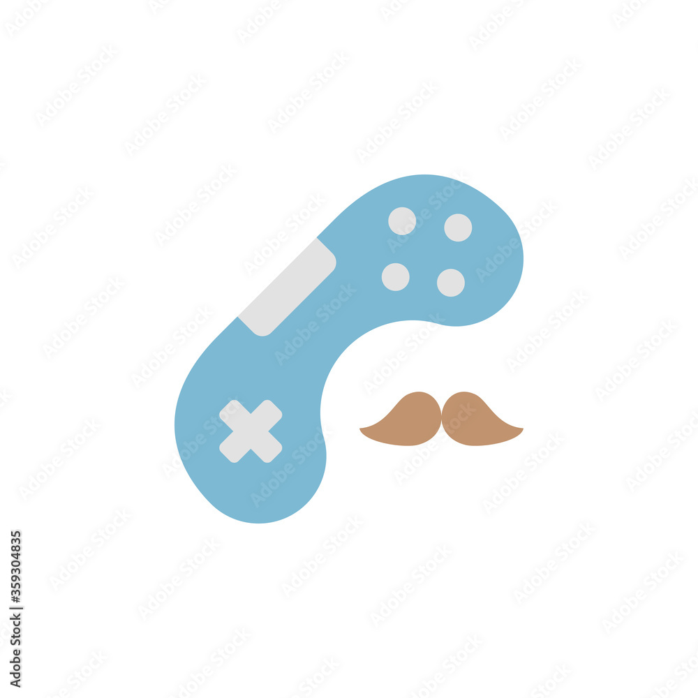 Poster joystick icon. simple color vector elements of cultural activities icons for ui and ux, website or m