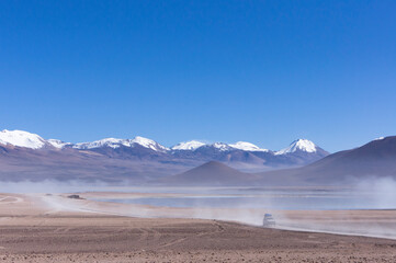 White lake, Altiplano Lakes, Bolivia, South America