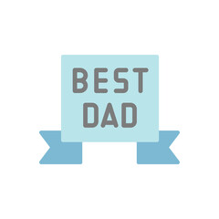 Best Dad, label icon. Simple color vector elements of cultural activities icons for ui and ux, website or mobile application