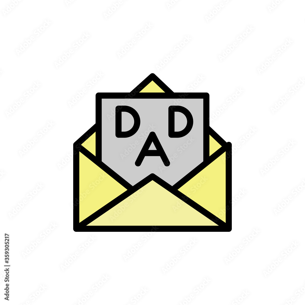 Poster message icon. simple color with outline vector elements of cultural activities icons for ui and ux, 