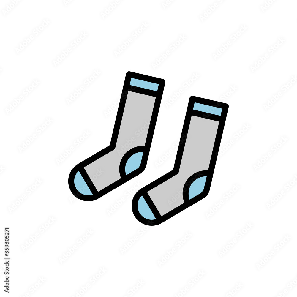 Poster socks icon. simple color with outline vector elements of cultural activities icons for ui and ux, we