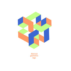 Obraz premium abstract geometric logo on a white background