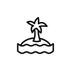 Island, palm, ocean icon. Simple line, outline vector elements of saving marine icons for ui and ux, website or mobile application