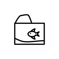 Fish, island, ocean icon. Simple line, outline vector elements of saving marine icons for ui and ux, website or mobile application