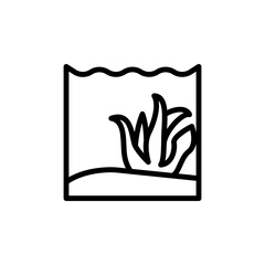 Seaweed, ocean icon. Simple line, outline vector elements of saving marine icons for ui and ux, website or mobile application