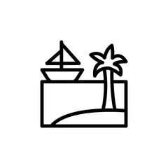 Rock, ocean, island icon. Simple line, outline vector elements of saving marine icons for ui and ux, website or mobile application