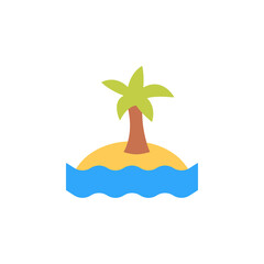 Island, palm, ocean icon. Simple color vector elements of saving marine icons for ui and ux, website or mobile application