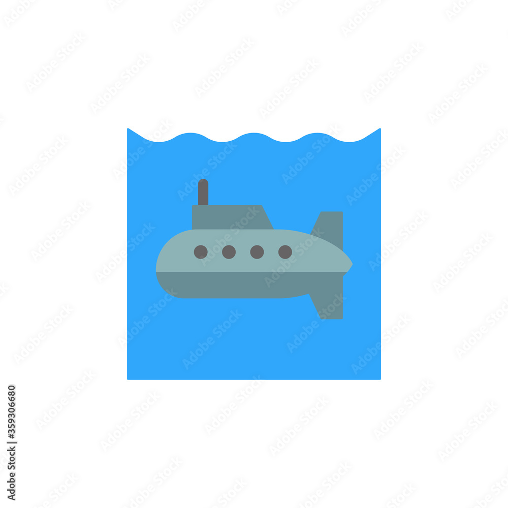 Aufkleber submarine, ocean icon. simple color vector elements of saving marine icons for ui and ux, website or
