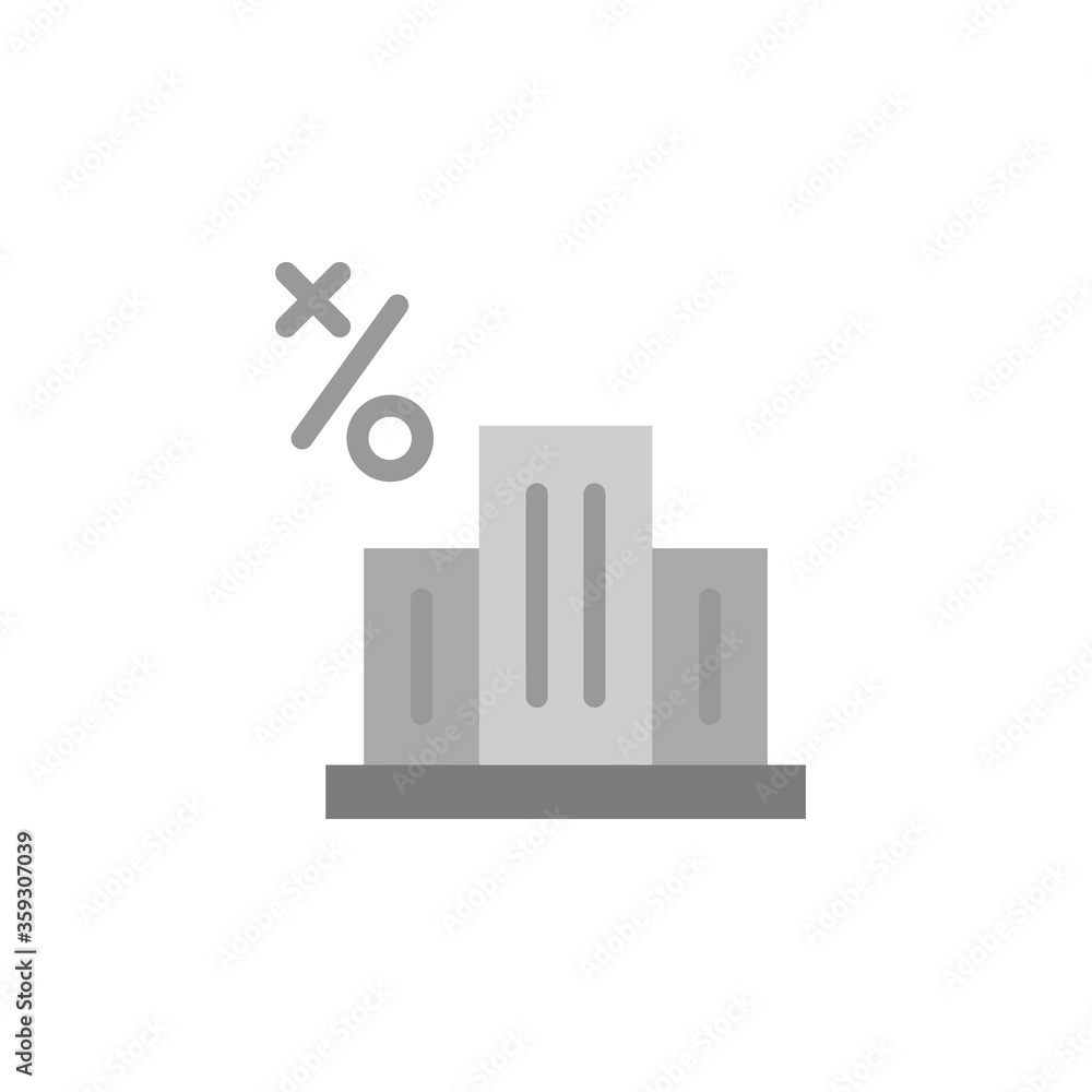 Poster office building colored icon. simple colored element illustration. office building concept symbol de