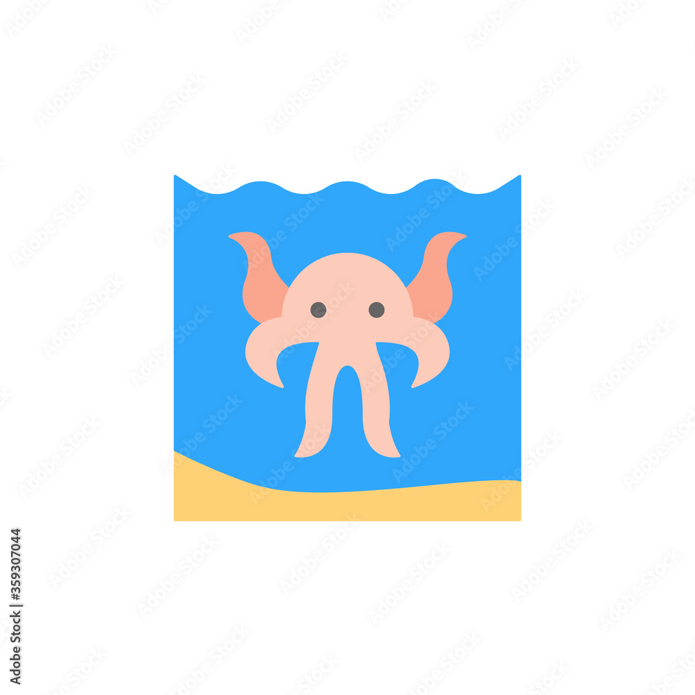 Poster hand, tattoo icon. simple color vector elements of saving marine icons for ui and ux, website or mob