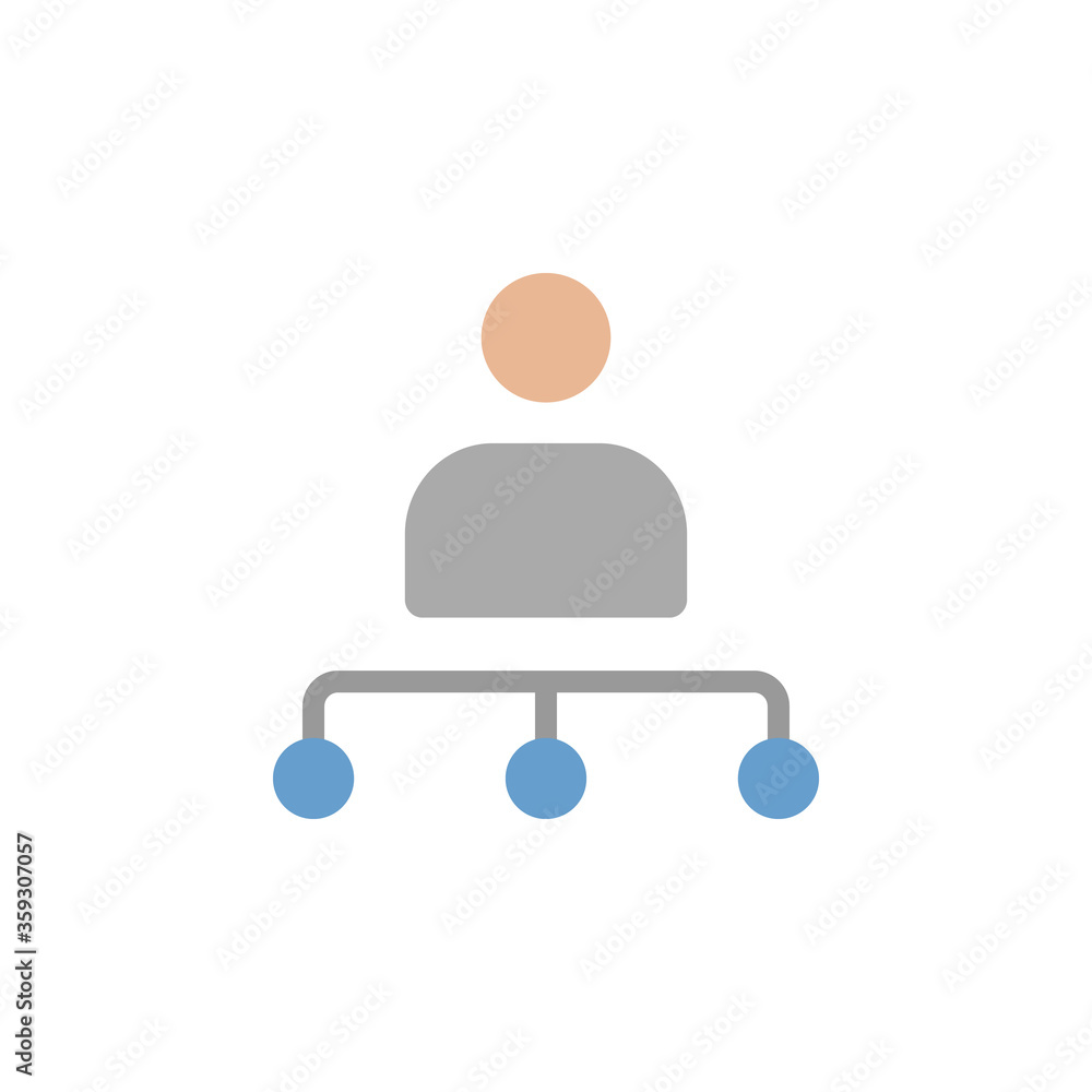 Poster networking colored icon. simple colored element illustration. networking concept symbol design from 