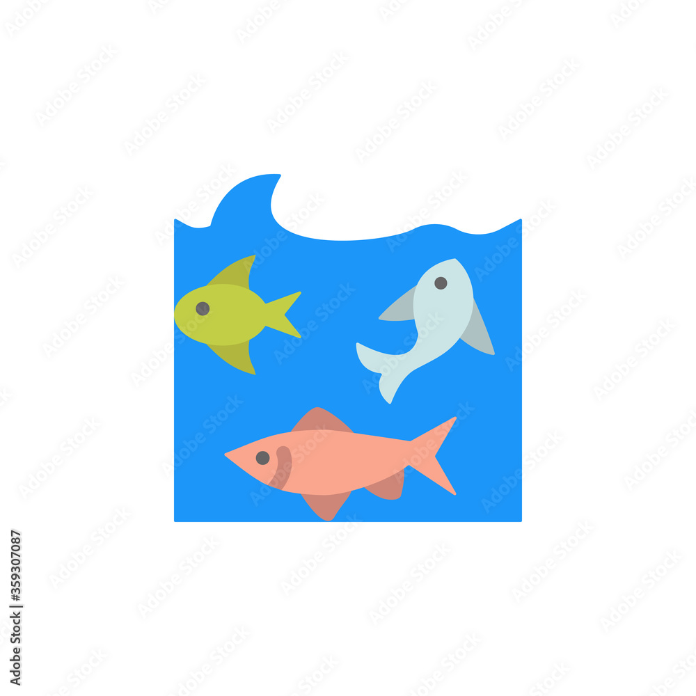 Poster tattoo needles icon. simple color vector elements of saving marine icons for ui and ux, website or m