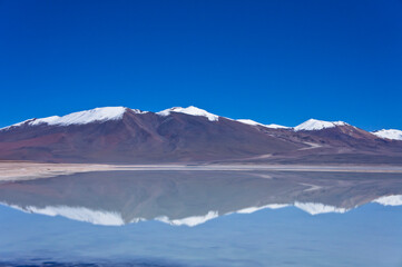 Obraz na płótnie Canvas Green lake. Altiplano Lakes, Bolivia, South America