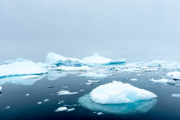 Beautiful view of the ice of Antarctica