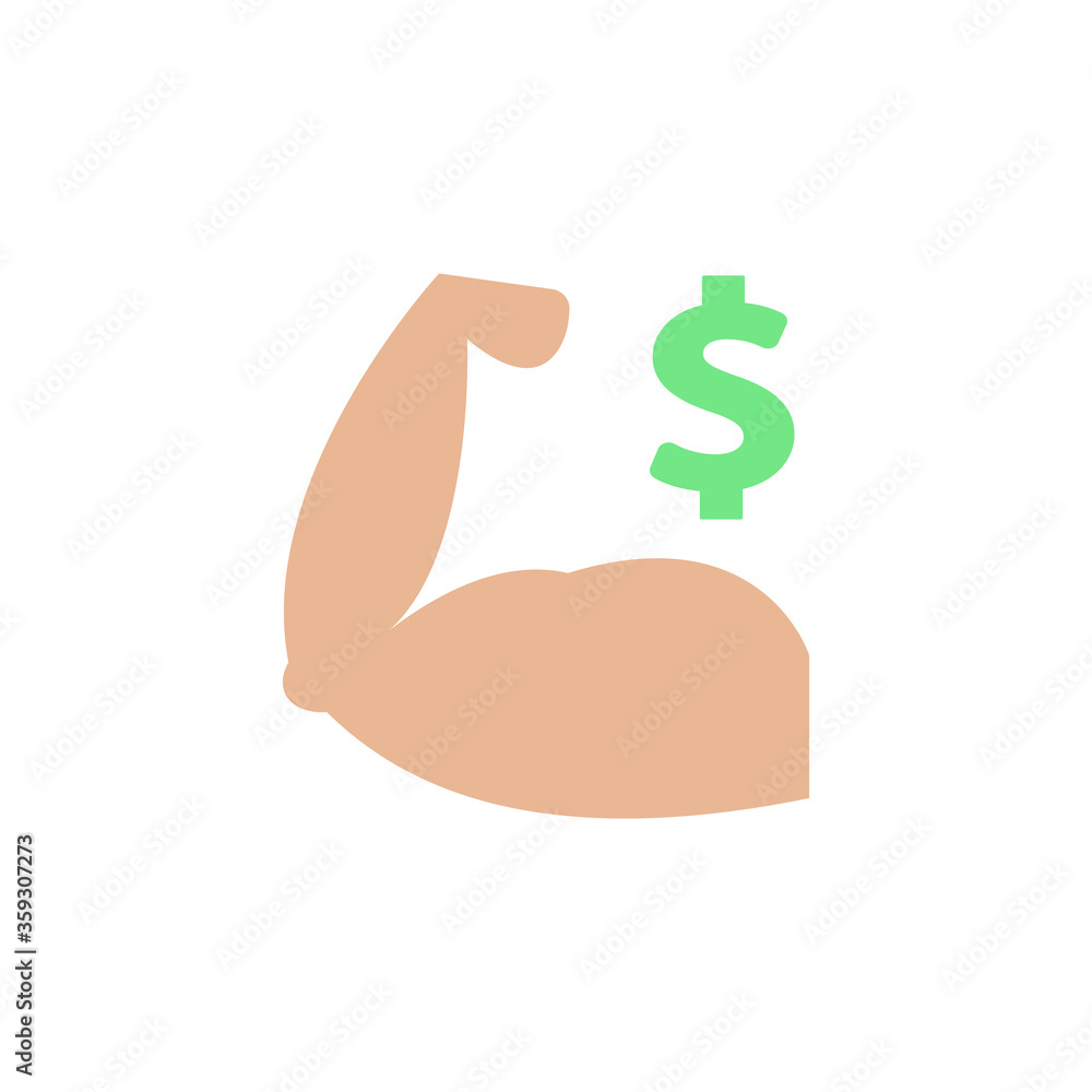 Poster muscle colored icon. simple colored element illustration. muscle concept symbol design from business