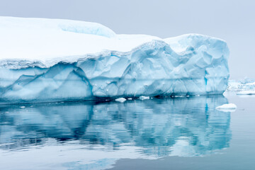 Beautiful view of the ice of Antarctica