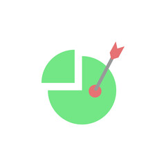 Pie chart colored icon. Simple colored element illustration. Pie chart concept symbol design from Business strategy set. Can be used for web and mobile