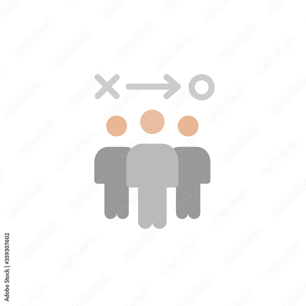 Poster team colored icon. simple colored element illustration. team concept symbol design from business str