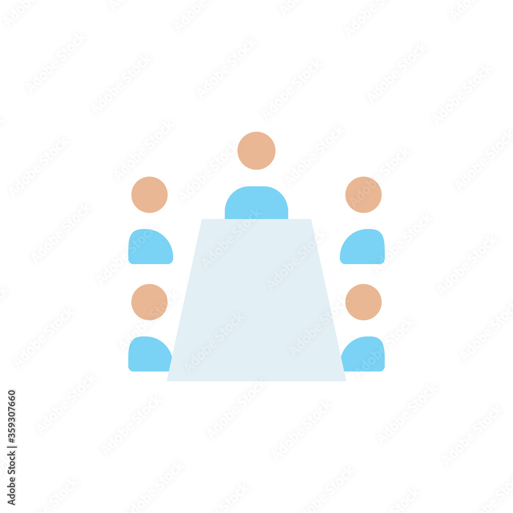 Poster meeting colored icon. simple colored element illustration. meeting concept symbol design from busine