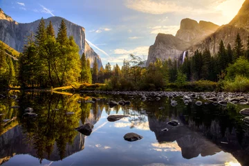 Zelfklevend Fotobehang Sunrise on Yosemite Valley, Yosemite National Park, California © Stephen