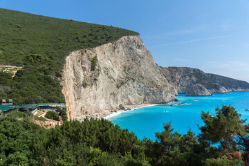 Panorama of Porto Katsiki Beach, Lefkada, Greece