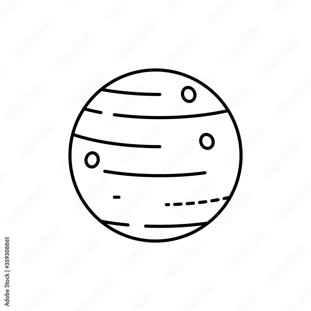 Poster planet concept line icon. simple element illustration. planet concept outline symbol design from spa