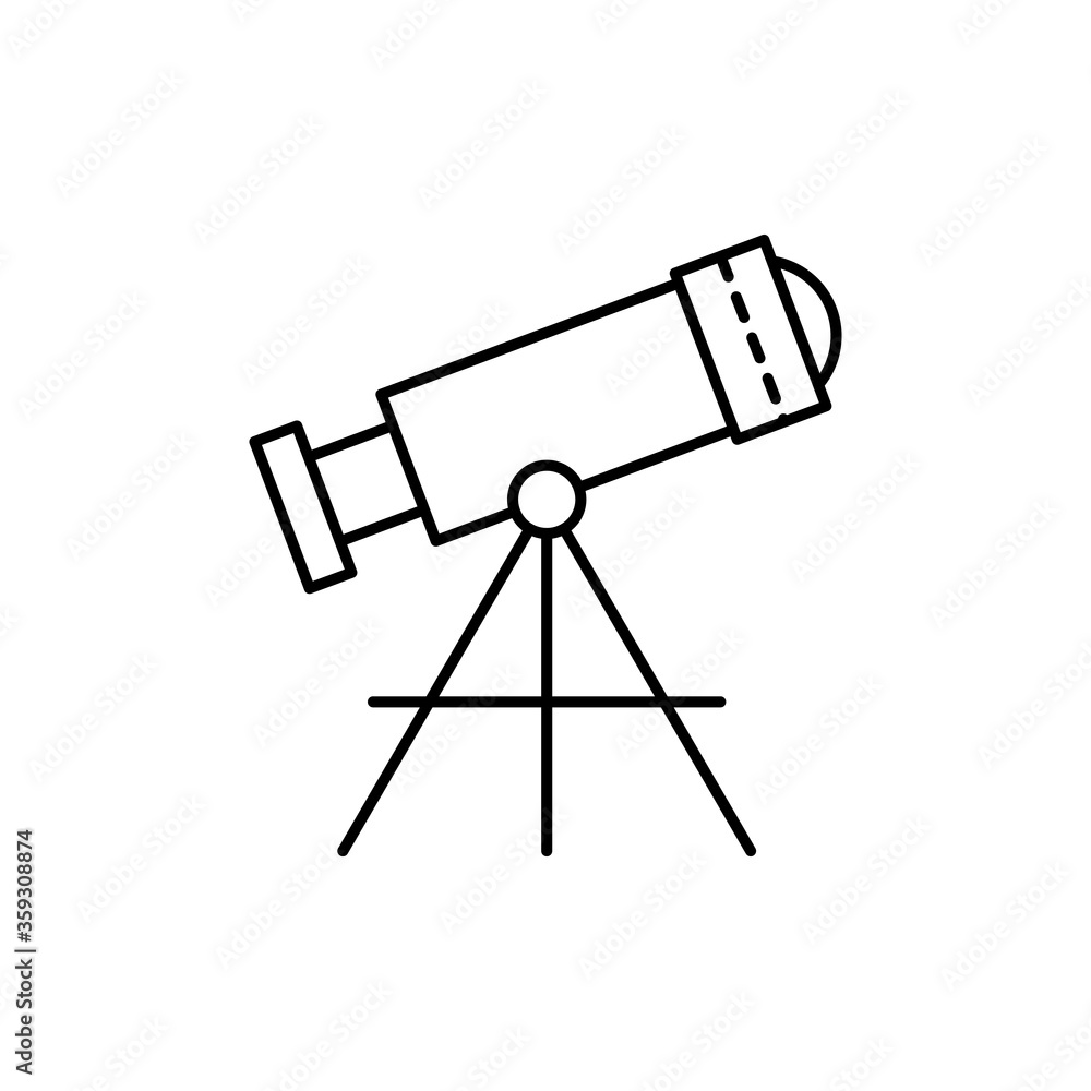 Poster telescope, technology concept line icon. simple element illustration. telescope, technology concept 