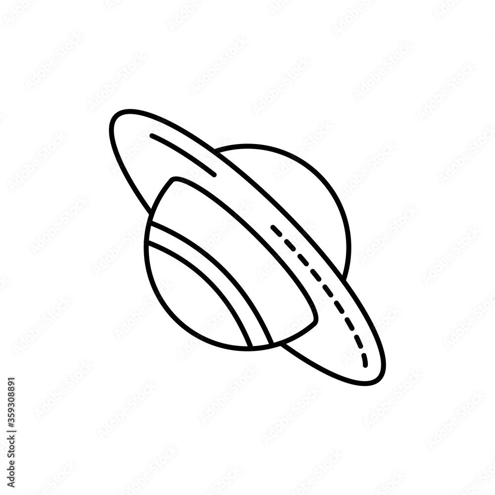Poster planet concept line icon. simple element illustration. planet concept outline symbol design from spa