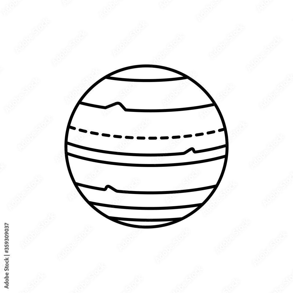 Poster planet concept line icon. simple element illustration. planet concept outline symbol design from spa
