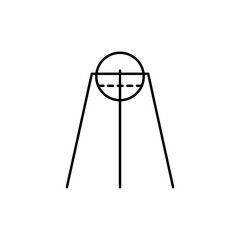 satellite, technology concept line icon. Simple element illustration. satellite, technology concept outline symbol design from space set. Can be used for web and mobile