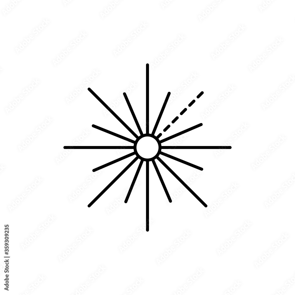 Poster star concept line icon. simple element illustration. star concept outline symbol design from space s
