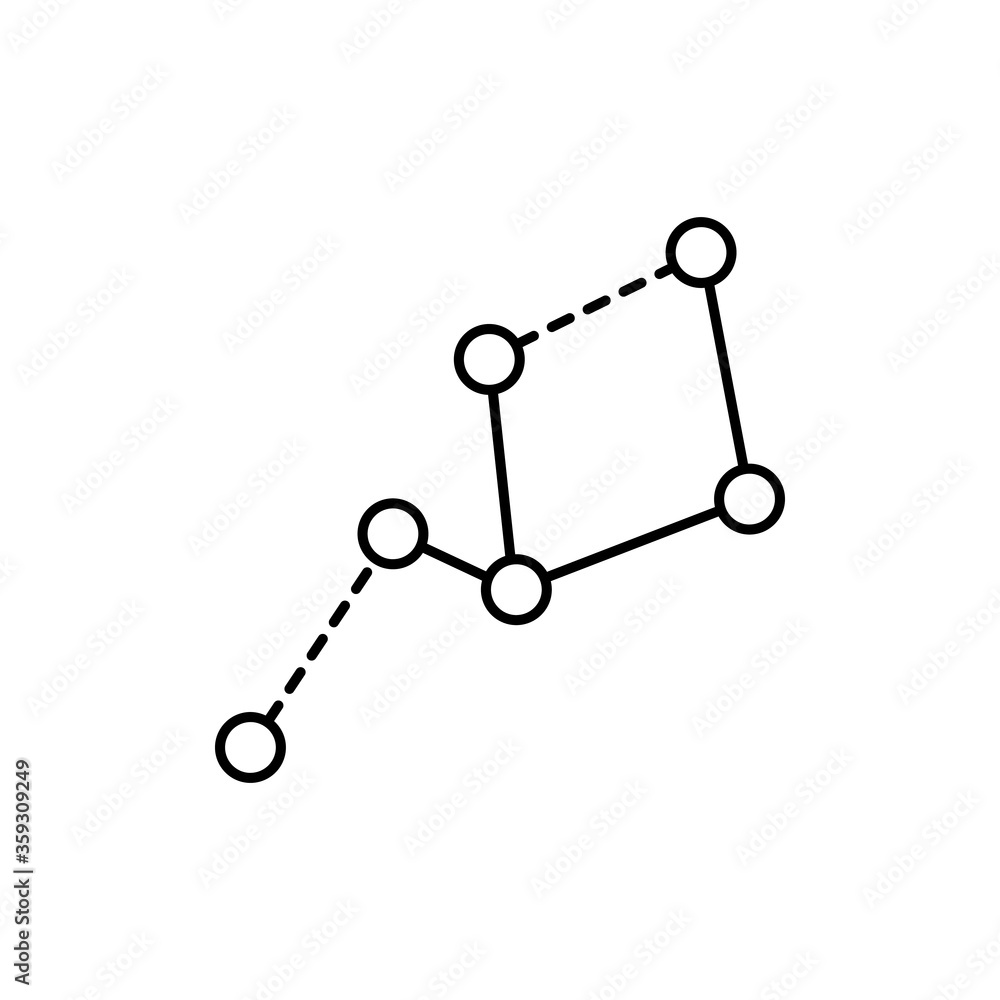 Poster constellation concept line icon. simple element illustration. constellation concept outline symbol d