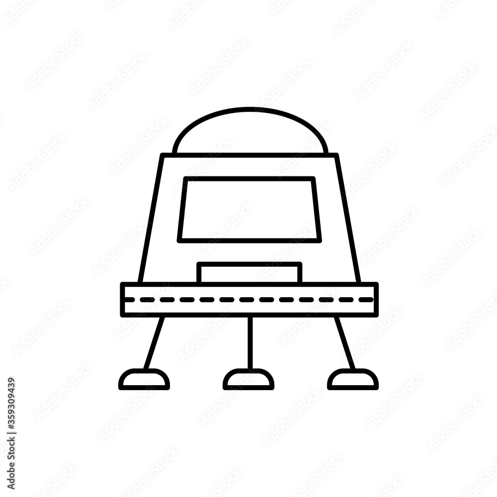 Poster space, capsule concept line icon. simple element illustration. space, capsule concept outline symbol