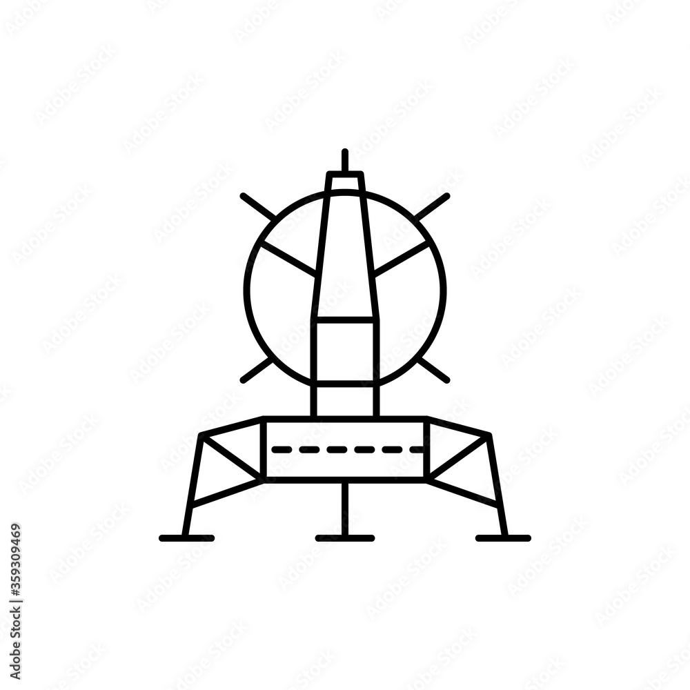 Poster satellite, technology concept line icon. simple element illustration. satellite, technology concept 