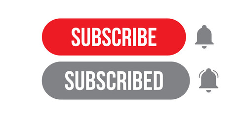 Subscribe button flat icon. Views, thumb up, thumb down Vector illustration