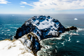 Beautiful landscape of South Georgia, British overseas territory, Southern Atlantic Ocean.