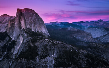 Twilight on Half Dome, Yosemite National Park, California