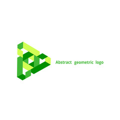 abstract geometric logo on a white background