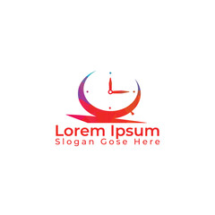 Table alarm clock vector design. 24th clock  logo vector.