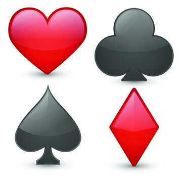 Poker Game Emoji Icon Object Symbol Gradient Vector Art Design Cartoon Isolated Background
