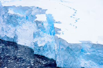 Beautiful landscape of icebergs, snow and ice of Antarctica