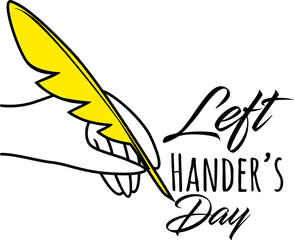 International left hander's day illustration